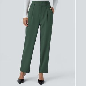 HALARA Green Tailored Trousers High-Waisted